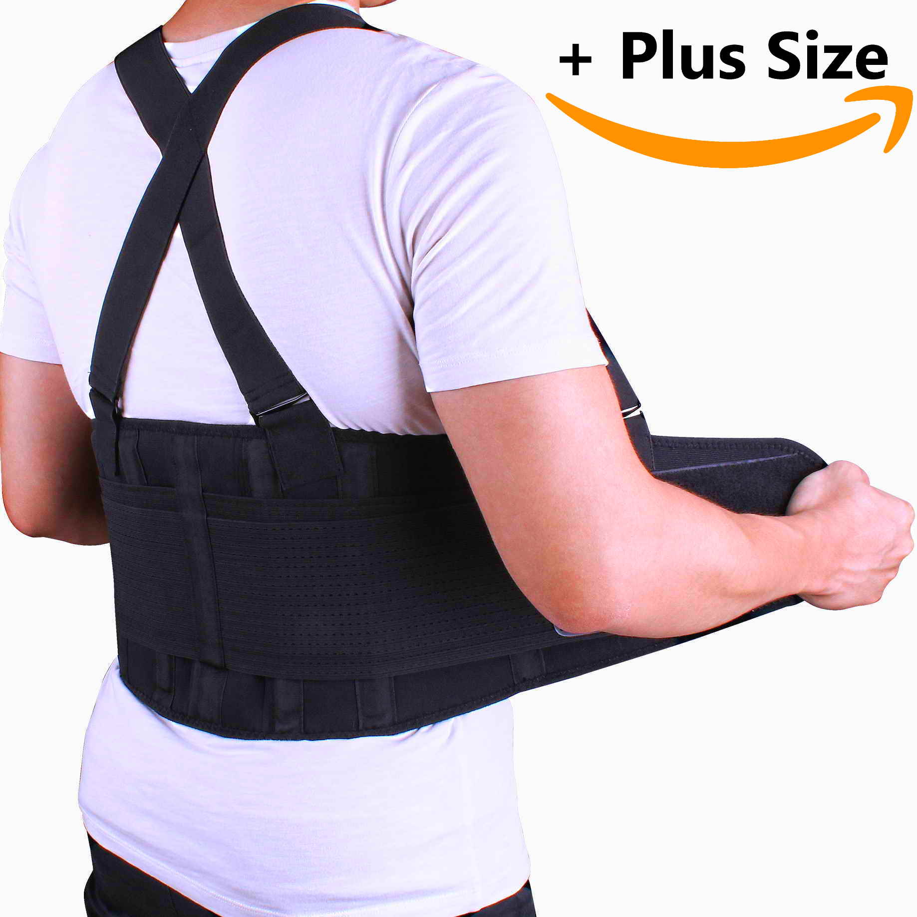 Lower Back Brace with Suspenders in PLUS SIZE