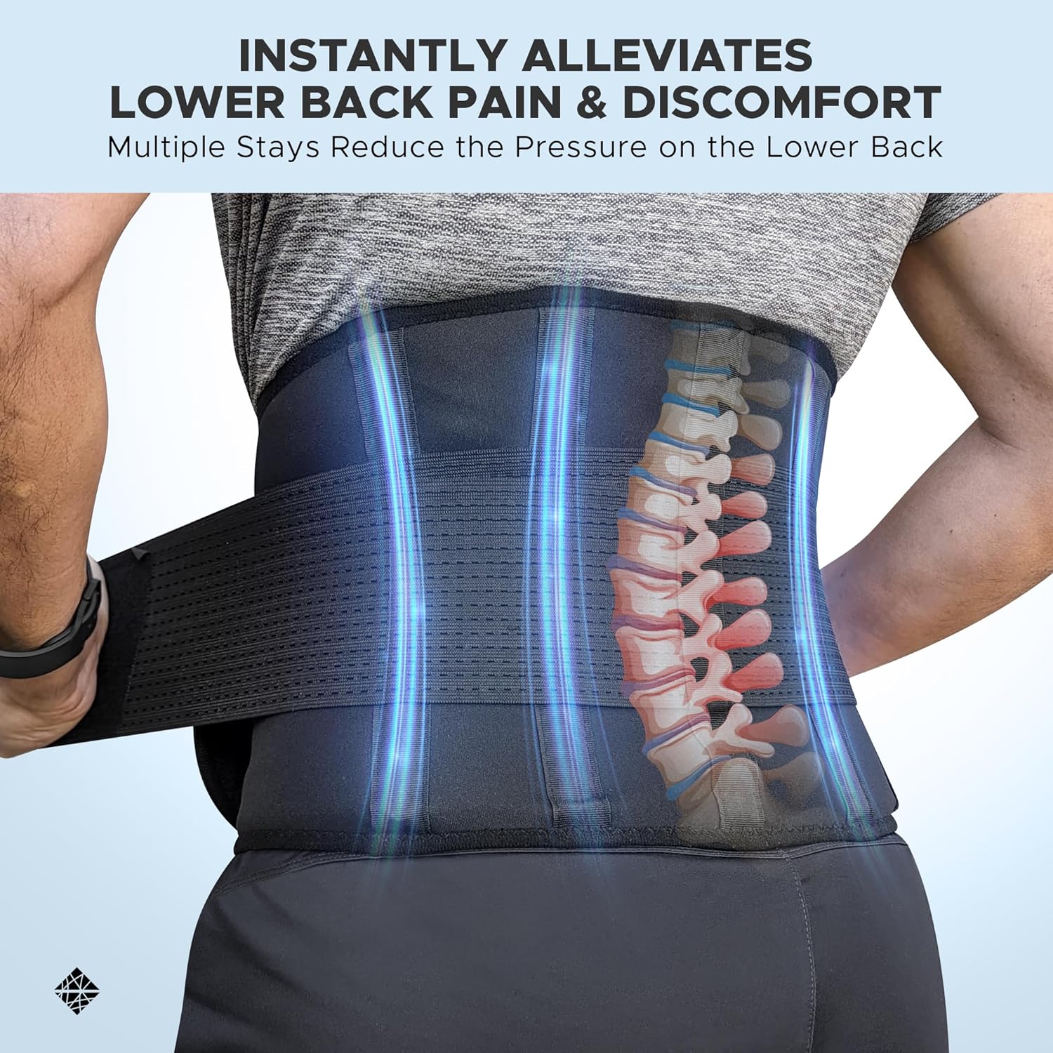 Lower Back Brace for Lumbar Support in PLUS SIZE - NeoHealth