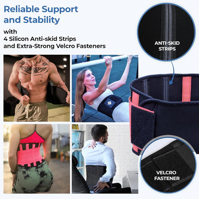 Lower Back Brace for Lumbar Support | PINK