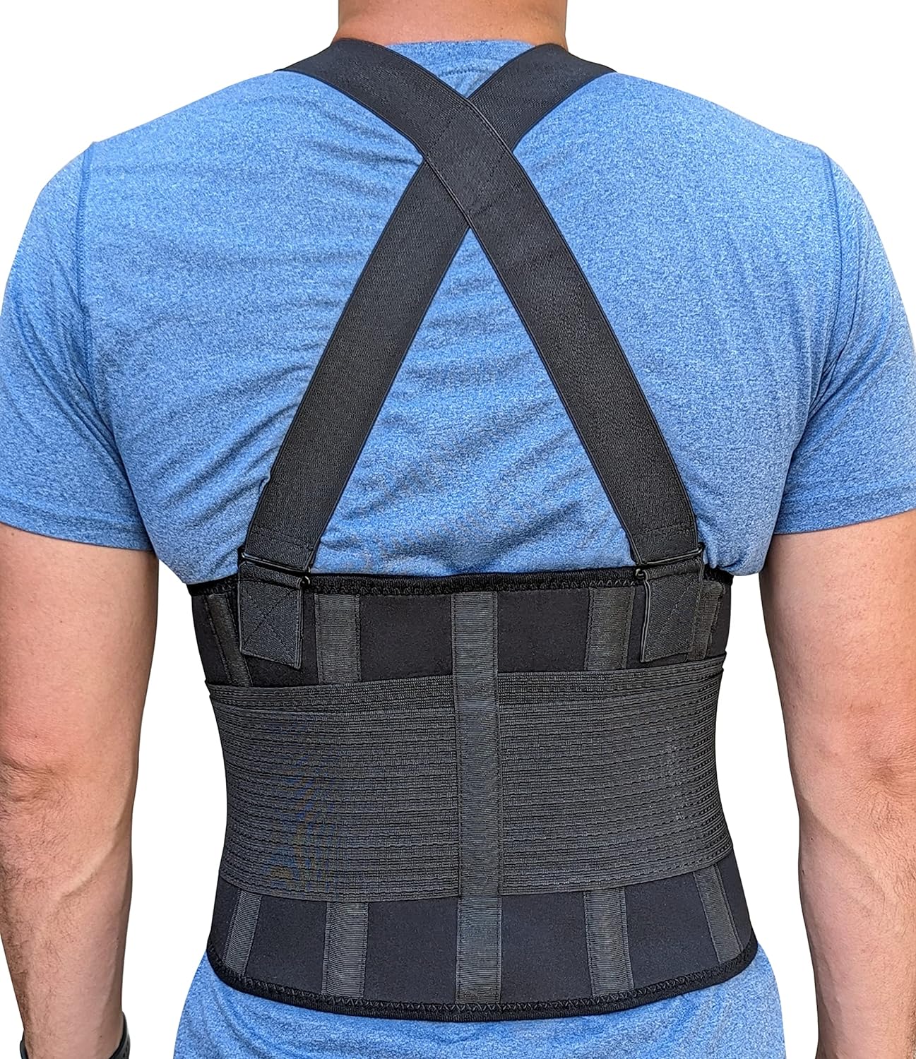 Lower Back Brace with Suspenders for Lumbar Support