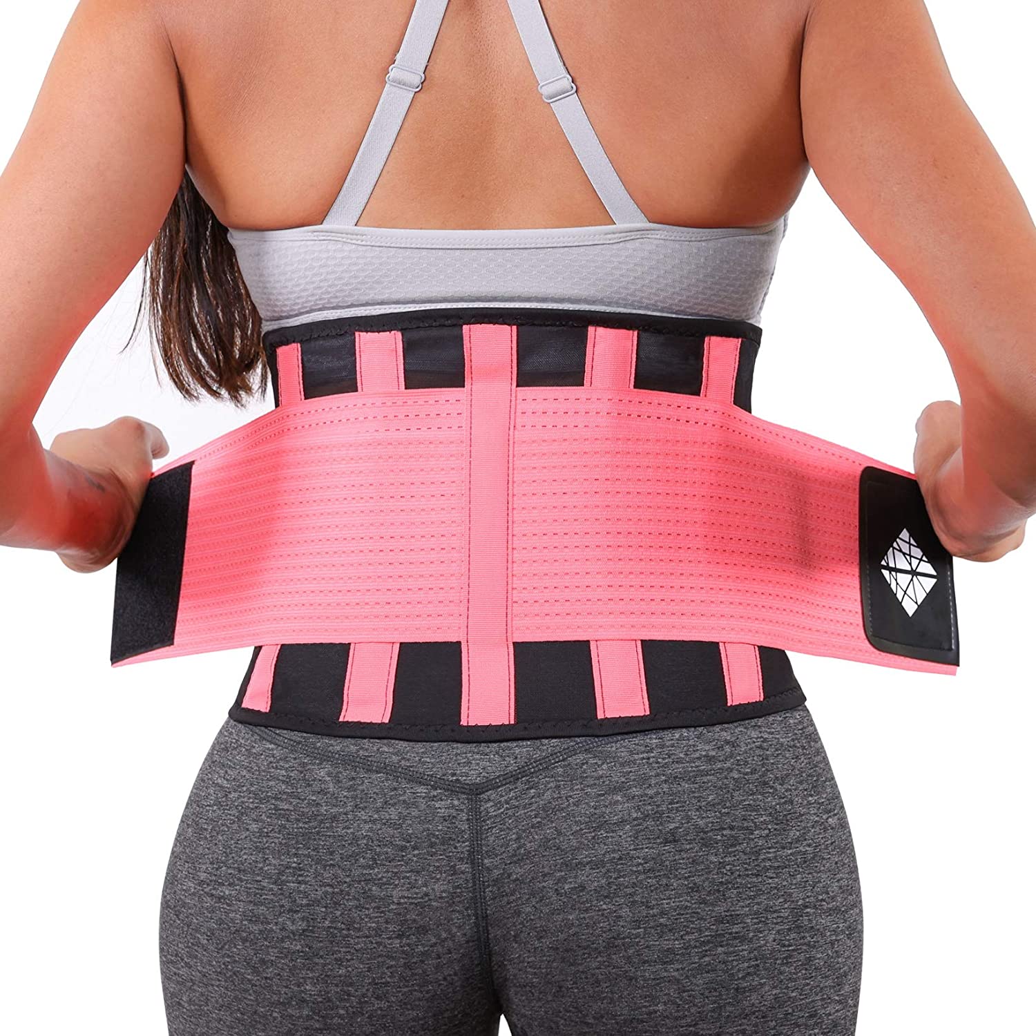 Breathable & Light Lower Back Support Brace | Pink