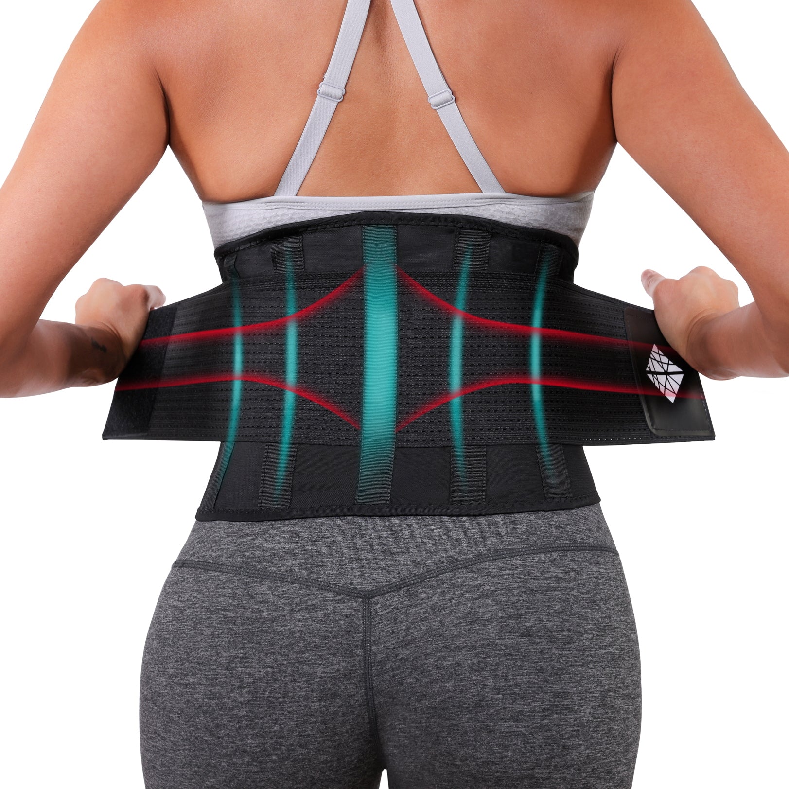 Breathable Lower Back Brace | Lumbar Support Corset | BLACK